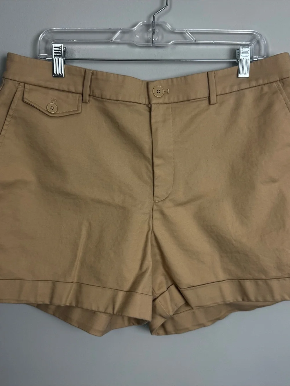 LAUREN RALPH LAUREN | NEW Black Label Chino Khaki Tan Shorts Women’s Size 14